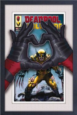 DEADPOOL -  IMAGE ENCADRÉE (BLANC) - COEUR (33CM X 48CM) -  DEADPOOL & WOLVERINE