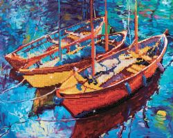 DIAMOND DOTZ -  BATEAUX DE RÊVE (INTERMÉDIAIRE, 47 CM X 38 CM)
