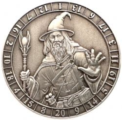 DICE COIN -  D20 MALE HUMAN WIZARD