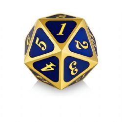 DICE HABIT -  D20 D20 COMPTEUR DE VIE (BLEU & OR) - 1 DÉ