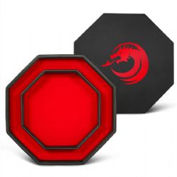 DICE HABIT -  OCTOGONAL - ROUGE -  PLATEAU À DÉS