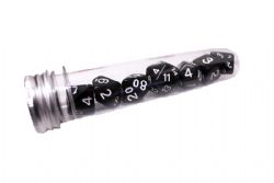 DICE HABIT -  RÉSINE, NOIR -  ENSEMBLE 7 DÉS JDR RESIN