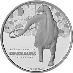 DINOSAURES -  SEISMOSAURUS -  PIÈCES DE TUVALU 2002