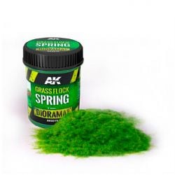 DIORAMA -  GRASS FLOCK 2MM SPRING (250ML) -  AK INTERACTIVE