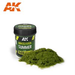 DIORAMA -  GRASS FLOCK 2MM SUMMER (250ML) -  AK INTERACTIVE