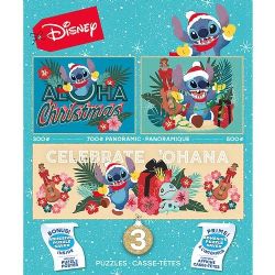 DISNEY -  3 EN 1 PUZZLE - STITCH X'MAS (300/500/700 PIÈCES)