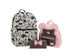 DISNEY -  COFFRET CADEAU MÉGA SAC À DOS 3 PIÈCES MINNIE MOUSE