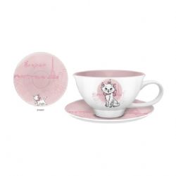 DISNEY -  ENSEMBLE DE TASSE À THÉ (354 ML) EN CÉRAMIQUE ET SOUCOUPE DE ARISTOCHATS (470 ML)