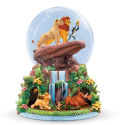 DISNEY -  GLOBE À PAILLETTES AVEC CERTIFICAT -  LE ROI LION