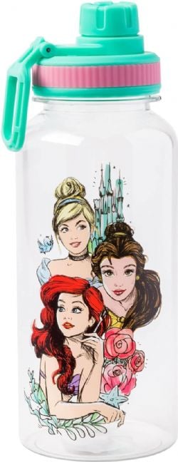 DISNEY -  GRANDE BOUTEILLE D'EAU & ENSEMBLE D'AUTOCOLLANTS -  DISNEY PRINCESSES