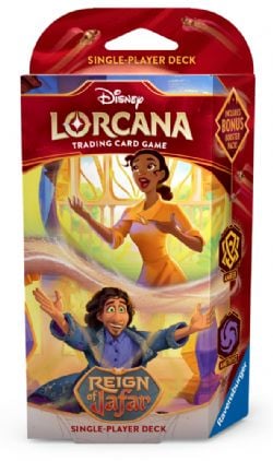 DISNEY LORCANA -  STARTER DECK - TIANA & BRUNO - AMBER & AMETHYST (ANGLAIS) -  REIGN OF JAFAR