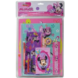 DISNEY -  MINNIE MOUSE - ENSEMBLE DE PAPETERIE (11 PIÈCES)