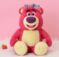 DISNEY -  PELUCHE DE LOTSO AVEC COURONNE DE FRAISES (30 CM) -  HISTOIRE DE JOUETS