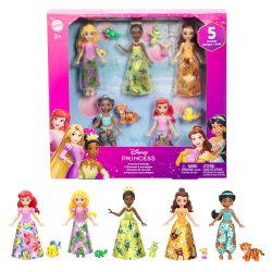 DISNEY -  PETITE POUPÉE COFFRET DE 5 PRINCESSES ET AMIS -  PRINCESSES DISNEY