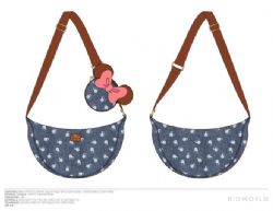 DISNEY -  SAC À MAIN BLEU AVEC PORTE-MONNAIE DÉTACHABLE DE MINNIE MOUSE