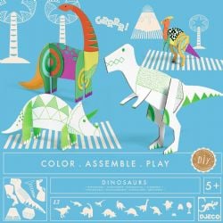 DO IT YOURSELF -  DINOSAURES (MULTILINGUE) -  COLOR ASSEMBLE PLAY