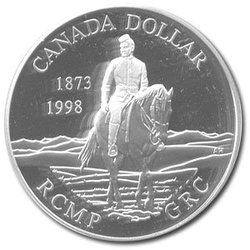 DOLLARS ÉPREUVES NUMISMATIQUES -  125E ANNIVERSAIRE DE LA GENDARMERIE ROYALE CANADIENNE -  PIÈCES DU CANADA 1998 28