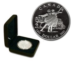 DOLLARS ÉPREUVES NUMISMATIQUES -  50EME ANNIVERSAIRE DU BALLET NATIONAL DU CANADA -  PIÈCES DU CANADA 2001 31