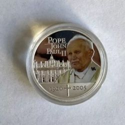 DOLLARS ÉPREUVES NUMISMATIQUES EN ARGENT -  PAPE JEAN PAUL II -  PIÈCES DES ÎLES COOK 2005