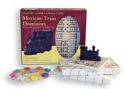 DOMINOS -  DOMINOES: DOUBLE-12 MEXICAN TRAIN COLOR-DOT (ANGLAIS)