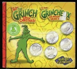 DR. SEUSS' LE GRINCHEUX QUI VOULAIT GÂCHER NOËL! -  MÉDAILLONS CINÉMONNAIE 