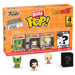 DRAGON BALL -  PAQUET DE 4 FIGURINES MINI POP! - CELL (PREMIÈRE FORME) C-17, C-18 ET MYSTÈRE - SERIES 2 -  BITTY POP!