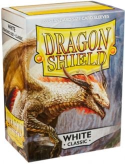 DRAGON SHIELD -  POCHETTES TAILLE STANDARD - BLANC - CLASSIQUE (100)