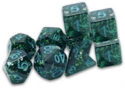 DUNGEON CRAWL CLASSICS -  ENSEMBLE DE 9 DÉS POLYEDRIQUES EN RÉSINE -  VASE GREC AU VERT-DE-GRIS