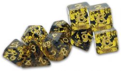 DUNGEON CRAWL CLASSICS -  ENSEMBLE DE 9 DÉS POLYEDRIQUES EN RÉSINE -  VASE GREC EN TERRE CUITE
