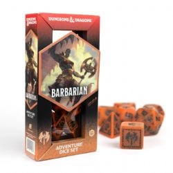 DUNGEONS & DRAGONS -  ADVENTURE DICE SET - BARBARIAN (ORANGE) (ENGLISH)