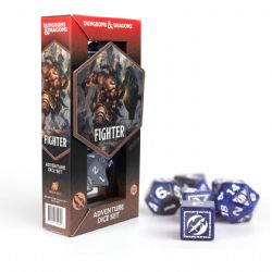 DUNGEONS & DRAGONS -  ADVENTURE DICE SET - FIGHTER (BLUE) (ENGLISH)