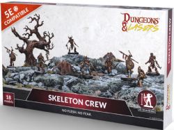 DUNGEONS & LASERS: FIGURINE NON-PEINTE -  CAVES SERIES - SKELETON CREW -  FIGURINE JDR