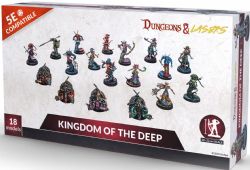 DUNGEONS & LASERS: FIGURINE NON PEINTE -  KINGDOM OF THE DEEP (18 PIECES) -  FIGURINE JDR