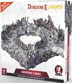 DUNGEONS & LASERS: TERRAIN NON-PEINT -  CAVES SERIES - DEMONIC CAVES TERRAIN -  TERRAIN JDR