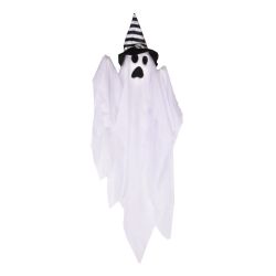 DÉCORATIONS -  FANTÔME SUSPENDU AVEC CHAPEAU BLANC (28