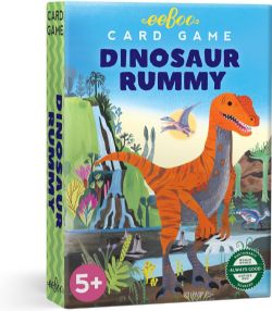 EEBOO -  CARTES À JOUER - RUMMY DINOSAURES (MULTILINGUE)
