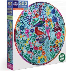 EEBOO -  QUATRE OISEAUX - ROND (500 PIÈCES) -  SHELLEY ALDRICH