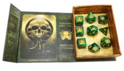 ELDER DICE -  BRAND OF CHTULUH VERT NOYÉ - 9 DÉS POLYÈDRE