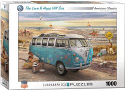 EUROGRAPHICS -  LE VW BUS DE L'AMOUR ET LA PAIX (1000 PIECES)