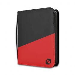 EVORETRO -  CARTABLE TOPLOADER 9-POCHETTES - NOIR-ROUGE (12 PAGES) -  SHIELD+