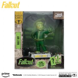 FALLOUT -  FIGURINE DE VAULT BOY - GLOW IN THE DARK EDITION - GOLD LABEL - MOVIE MANIACS -  MCFARLANE TOYS