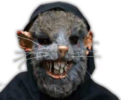 FANTASTIQUE -  MASQUE AVEC FILET HOMME-RAT DE LUXE (BRUN)