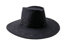 FAR WEST -  CHAPEAU DE COW-BOY EN SUÈDE - NOIR
