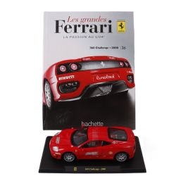 FERRARI -  360 CHALLENGE 2000 1/24 - ROUGE AVEC LIVRE -  LES GRANDES FERRARI