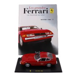 FERRARI -  365 GTB4 1968 1/24 - ROUGE AVEC LIVRE -  LES GRANDES FERRARI