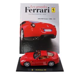 FERRARI -  599 GTB FIORANO 2006 1/24 - ROUGE AVEC LIVRE -  LES GRANDES FERRARI