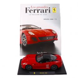 FERRARI -  599 GTO 2010 1/24 - ROUGE AVEC LIVRE -  LES GRANDES FERRARI