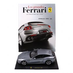 FERRARI -  GTC4 LUSSO 2017 1/24 - GRIS AVEC LIVRE -  LES GRANDES FERRARI