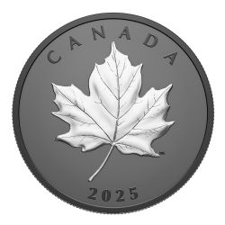 FEUILLE D'ÉRABLE -  ÉLÉGANTE FEUILLE D'ÉRABLE - ARGENT -  PIÈCES DU CANADA 2025