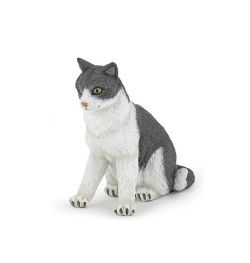 FIGURINE PAPO -  CHATTE ASSISE (5CM) -  DOG & CAT COMPANIONS 54033